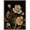 imageKate and Laurel Moody Floral 5 Framed Canvas Wall Art by Annie Quigley 18 x 24 Sylvie Beaded Dark Gold Farmhouse Flowers Art for Wall Decor Living Room Bedroom
