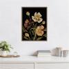 imageKate and Laurel Moody Floral 5 Framed Canvas Wall Art by Annie Quigley 18 x 24 Sylvie Beaded Dark Gold Farmhouse Flowers Art for Wall Decor Living Room Bedroom