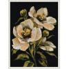 imageKate and Laurel Moody Floral 8 Framed Canvas Wall Art by Annie Quigley 18 x 24 Sylvie Beaded White Modern Flowers Nature Art for Wall Decor Living Room Bedroom