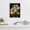 imageKate and Laurel Moody Floral 8 Framed Canvas Wall Art by Annie Quigley 18 x 24 Sylvie Beaded White Modern Flowers Nature Art for Wall Decor Living Room Bedroom