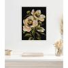 imageKate and Laurel Moody Floral 8 Framed Canvas Wall Art by Annie Quigley 18 x 24 Sylvie Beaded White Modern Flowers Nature Art for Wall Decor Living Room Bedroom