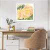 imageKate and Laurel Orange Pink Abstract Begonia Framed Canvas Wall Art by Patricia Shaw 22 x 22 Sylvie Beaded White Whimsical Flowers Nature Abstract Art for Wall Decor Living Room Bedroom