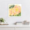 imageKate and Laurel Orange Pink Abstract Begonia Framed Canvas Wall Art by Patricia Shaw 22 x 22 Sylvie Beaded White Whimsical Flowers Nature Abstract Art for Wall Decor Living Room Bedroom