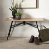imageKate and Laurel Pallson Modern Bench 36 x 14 x 20 Natural Wood and Black Decorative Boho Decor for Storage and Display
