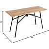 imageKate and Laurel Pallson Modern Bench 36 x 14 x 20 Natural Wood and Black Decorative Boho Decor for Storage and Display