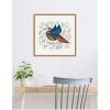 imageKate and Laurel Peace Bird Blue Framed Canvas Wall Art by Carey Copeland 22 x 22 Sylvie Natural Whimsical Animals Nature Art for Wall Decor Living Room Bedroom
