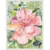 imageKate and Laurel Pink Hibiscus In Antigua Framed Canvas Wall Art by Patricia Shaw 18 x 24 Sylvie Beaded White Coastal Flowers Nature Art for Wall Decor Living Room Bedroom