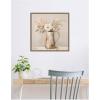 imageKate and Laurel Pitcher with Flowers Boho Country 1 Framed Canvas Wall Art by The Creative Bunch Studio 22 x 22 Sylvie Dark Gold Bohemian Still Life Abstract Art for Wall Decor Living Room