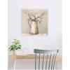 imageKate and Laurel Pitcher with Flowers Boho Country 2 Framed Canvas Wall Art by The Creative Bunch Studio 22 x 22 Sylvie Beaded White Bohemian Still Life Flowers Art for Wall Decor Living Room