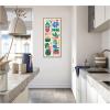 imageKate and Laurel Retro Bright Floral and Succulent Tall Narrow Framed Canvas Wall Art by Rachel Lee 18 x 40 Sylvie Natural Modern Contemporary Abstract Flowers Art for Wall Decor Living Room