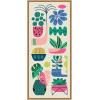 imageKate and Laurel Retro Bright Floral and Succulent Tall Narrow Framed Canvas Wall Art by Rachel Lee 18 x 40 Sylvie Natural Modern Contemporary Abstract Flowers Art for Wall Decor Living Room