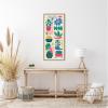 imageKate and Laurel Retro Bright Floral and Succulent Tall Narrow Framed Canvas Wall Art by Rachel Lee 18 x 40 Sylvie Natural Modern Contemporary Abstract Flowers Art for Wall Decor Living Room