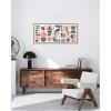 imageKate and Laurel Retro Pastel Floral and Succulent Panel Framed Canvas Wall Art by Rachel Lee 40 x 18 Sylvie Natural Mid Century Modern Abstract Animals Flowers Art for Wall Decor Living Room