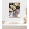 imageKate and Laurel Shadow Dance Framed Canvas Wall Art by Mary Sparrow 18 x 24 Sylvie Beaded Dark Gold Traditional Flowers Still Life Art for Wall Decor Living Room Bedroom