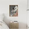 imageKate and Laurel Spring Skiing Framed Canvas Wall Art by Sarah Eisenlohr 18 x 24 Sylvie Natural Black ampamp White Sports Flowers Landscapes Nature Art for Wall Decor Living Room Bedroom