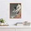 imageKate and Laurel Spring Skiing Framed Canvas Wall Art by Sarah Eisenlohr 18 x 24 Sylvie Natural Black ampamp White Sports Flowers Landscapes Nature Art for Wall Decor Living Room Bedroom
