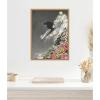 imageKate and Laurel Spring Skiing Framed Canvas Wall Art by Sarah Eisenlohr 18 x 24 Sylvie Natural Black ampamp White Sports Flowers Landscapes Nature Art for Wall Decor Living Room Bedroom