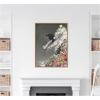 imageKate and Laurel Spring Skiing Framed Canvas Wall Art by Sarah Eisenlohr 28 x 38 Sylvie Natural Black ampamp White Sports Flowers Landscapes Nature Art for Wall Decor Living Room Bedroom