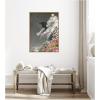 imageKate and Laurel Spring Skiing Framed Canvas Wall Art by Sarah Eisenlohr 28 x 38 Sylvie Natural Black ampamp White Sports Flowers Landscapes Nature Art for Wall Decor Living Room Bedroom