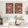 imageKate and Laurel Sylvie Beaded Botanical Harmony 1 and 2 Vintage Framed Canvas Wall Art Set by Nikita Jariwala 2 Piece Set 28x38 Beaded Natural Botanical TwoPiece Framed Art Set for Wall
