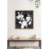 imageKate and Laurel Sylvie Beaded Wildflowers Vintage Framed Canvas Wall Art by Mackenzie Nelson 22x22 Beaded Natural BlackandWhite Floral Art for Wall