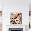 imageKate and Laurel Sylvie Garden Bloom Abstract Bouquet I Framed Canvas Wall Art by The Creative Bunch Studio 30 x 30 Bronze Contemporary Abstract Flowers Nature Art for Wall Decor Living Room