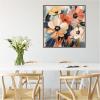 imageKate and Laurel Sylvie Garden Bloom Abstract Bouquet III Framed Canvas Wall Art by The Creative Bunch Studio 30 x 30 Beaded Gold Modern Contemporary Abstract Flowers Art for Wall Decor Living Room