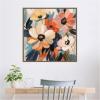 imageKate and Laurel Sylvie Garden Bloom Abstract Bouquet III Framed Canvas Wall Art by The Creative Bunch Studio 30 x 30 Beaded Gold Modern Contemporary Abstract Flowers Art for Wall Decor Living Room