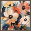 imageKate and Laurel Sylvie Garden Bloom Abstract Bouquet III Framed Canvas Wall Art by The Creative Bunch Studio 30 x 30 Beaded Gold Modern Contemporary Abstract Flowers Art for Wall Decor Living Room