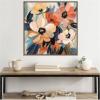 imageKate and Laurel Sylvie Garden Bloom Abstract Bouquet III Framed Canvas Wall Art by The Creative Bunch Studio 30 x 30 Beaded Gold Modern Contemporary Abstract Flowers Art for Wall Decor Living Room