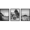 imageKate and Laurel Sylvie San Francisco Black and White Framed Canvas Wall Art Set by Crystal Lynn Collins 3 Piece Set Black