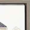 imageKate and Laurel Sylvie Townhouses Framed Canvas Wall Art by Caroline Mint 23x33 Gray Beautiful Urban Wall Decor