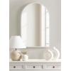 imageKate and Laurel Travis Modern Arched Wall Mirror 20 x 30 White Decorative Arch Bathroom Mirror for Over Sink or for Use as Living Room Wall Decor AccentWhite