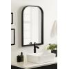 imageKate and Laurel Travis Modern Arched Wall Mirror 20 x 30 White Decorative Arch Bathroom Mirror for Over Sink or for Use as Living Room Wall Decor AccentBlack