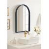 imageKate and Laurel Travis Modern Arched Wall Mirror 20 x 30 White Decorative Arch Bathroom Mirror for Over Sink or for Use as Living Room Wall Decor AccentNavy Blue