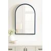 imageKate and Laurel Travis Modern Arched Wall Mirror 20 x 30 White Decorative Arch Bathroom Mirror for Over Sink or for Use as Living Room Wall Decor AccentNavy Blue