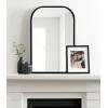 imageKate and Laurel Travis Modern Arched Wall Mirror 20 x 30 White Decorative Arch Bathroom Mirror for Over Sink or for Use as Living Room Wall Decor AccentBlack