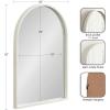 imageKate and Laurel Travis Modern Arched Wall Mirror 20 x 30 White Decorative Arch Bathroom Mirror for Over Sink or for Use as Living Room Wall Decor AccentWhite