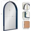 imageKate and Laurel Travis Modern Arched Wall Mirror 20 x 30 White Decorative Arch Bathroom Mirror for Over Sink or for Use as Living Room Wall Decor AccentNavy Blue