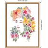 imageKate and Laurel Tropical Floral Woman Framed Canvas Wall Art by Patricia Shaw 18 x 24 Sylvie Natural Bohemian Flowers People Art for Wall Decor Living Room Bedroom