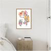 imageKate and Laurel Tropical Floral Woman Framed Canvas Wall Art by Patricia Shaw 18 x 24 Sylvie Natural Bohemian Flowers People Art for Wall Decor Living Room Bedroom