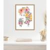 imageKate and Laurel Tropical Floral Woman Framed Canvas Wall Art by Patricia Shaw 18 x 24 Sylvie Natural Bohemian Flowers People Art for Wall Decor Living Room Bedroom