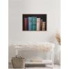 imageKate and Laurel Vintage Classic Books Framed Canvas Wall Art by Patricia Rae 33 x 23 Sylvie Beaded Rustic Natural Vintage Still Life Entertainment Art for Wall Decor Living Room Bedroom