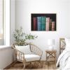 imageKate and Laurel Vintage Classic Books Framed Canvas Wall Art by Patricia Rae 33 x 23 Sylvie Beaded Rustic Natural Vintage Still Life Entertainment Art for Wall Decor Living Room Bedroom