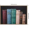 imageKate and Laurel Vintage Classic Books Framed Canvas Wall Art by Patricia Rae 33 x 23 Sylvie Beaded Rustic Natural Vintage Still Life Entertainment Art for Wall Decor Living Room Bedroom