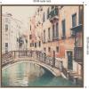 imageKate and Laurel Wandering The Streets of Venice Framed Canvas Wall Art by Laura Evans 30 x 30 Sylvie Beaded Dark Gold Vintage Architecture Cityscapes Landscapes Art for Wall Decor Living Room