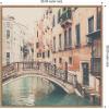 imageKate and Laurel Wandering The Streets of Venice Framed Canvas Wall Art by Laura Evans 30 x 30 Sylvie Beaded Rustic Natural Vintage Architecture Cityscape Art for Wall Decor Living Room