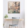 imageKate and Laurel Wandering The Streets of Venice Framed Canvas Wall Art by Laura Evans 30 x 30 Sylvie Beaded Rustic Natural Vintage Architecture Cityscape Art for Wall Decor Living Room