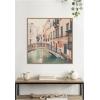 imageKate and Laurel Wandering The Streets of Venice Framed Canvas Wall Art by Laura Evans 30 x 30 Sylvie Beaded Rustic Natural Vintage Architecture Cityscape Art for Wall Decor Living Room