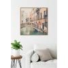 imageKate and Laurel Wandering The Streets of Venice Framed Canvas Wall Art by Laura Evans 30 x 30 Sylvie Beaded Rustic Natural Vintage Architecture Cityscape Art for Wall Decor Living Room